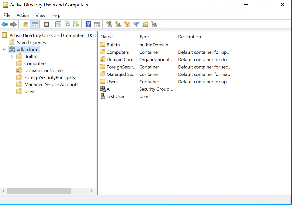 ADUC Domain Objects User Group Created