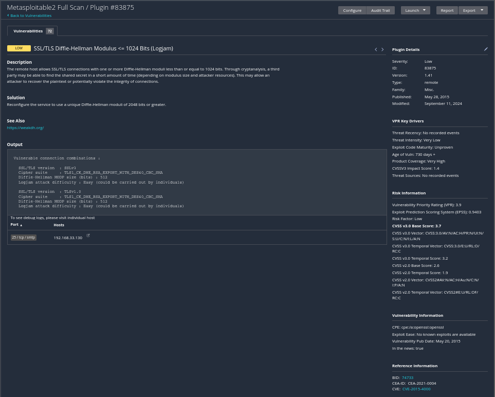 Low Severity Example