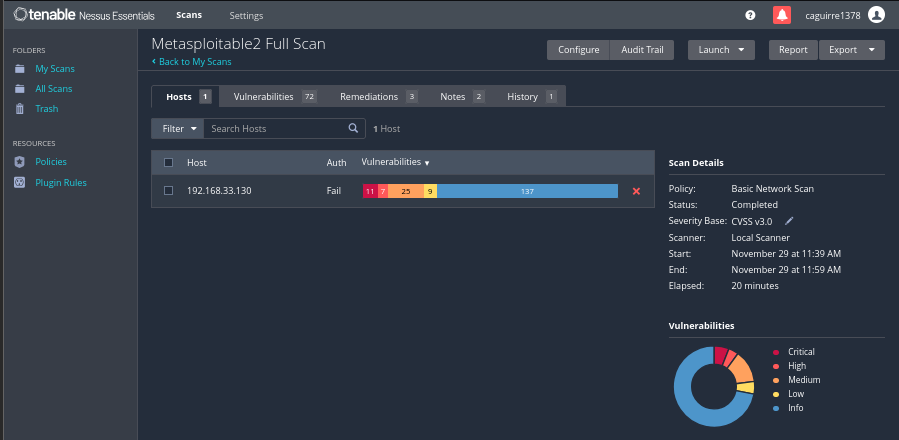 Low severity example