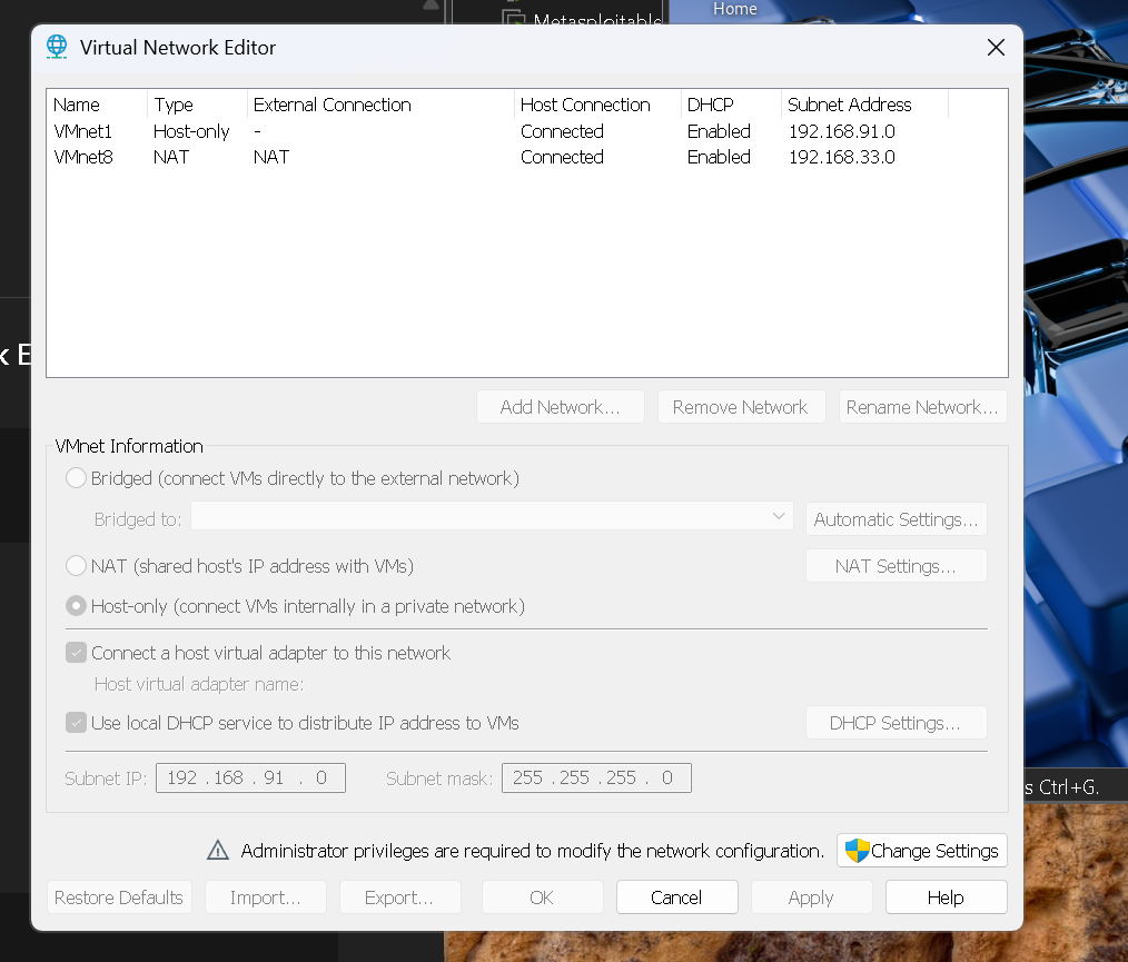 VMware Network Editor