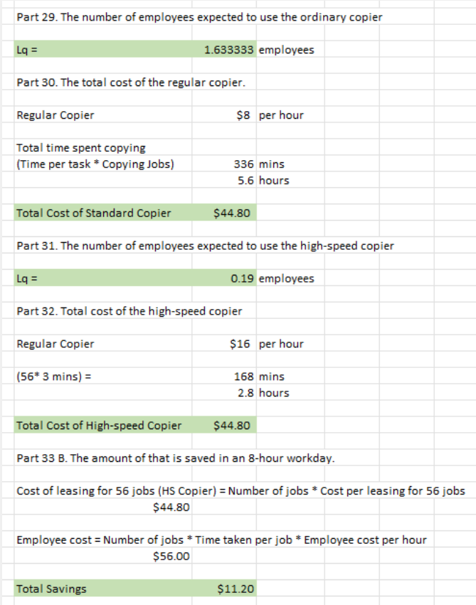 Copier cost comparison
