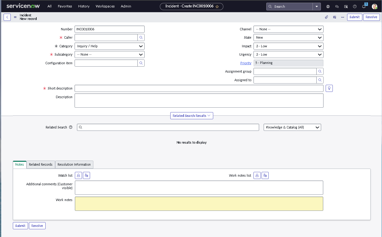 Mandatory fields enforced on incident form