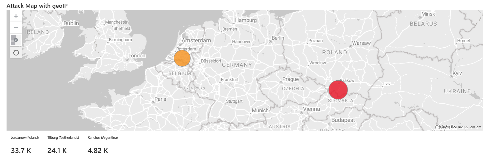 Clean attack map visualization