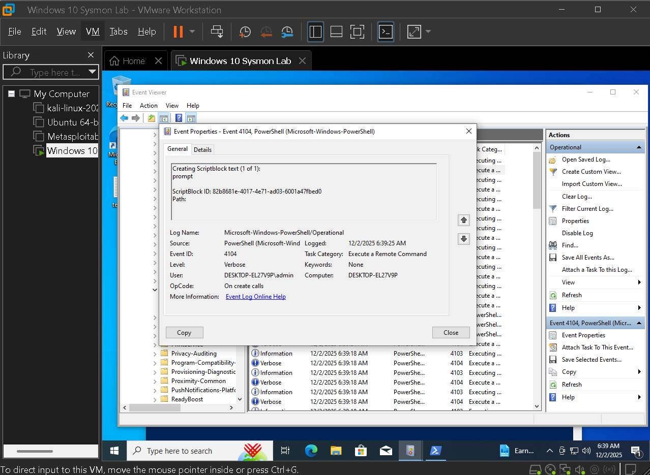 Encoded PowerShell script block