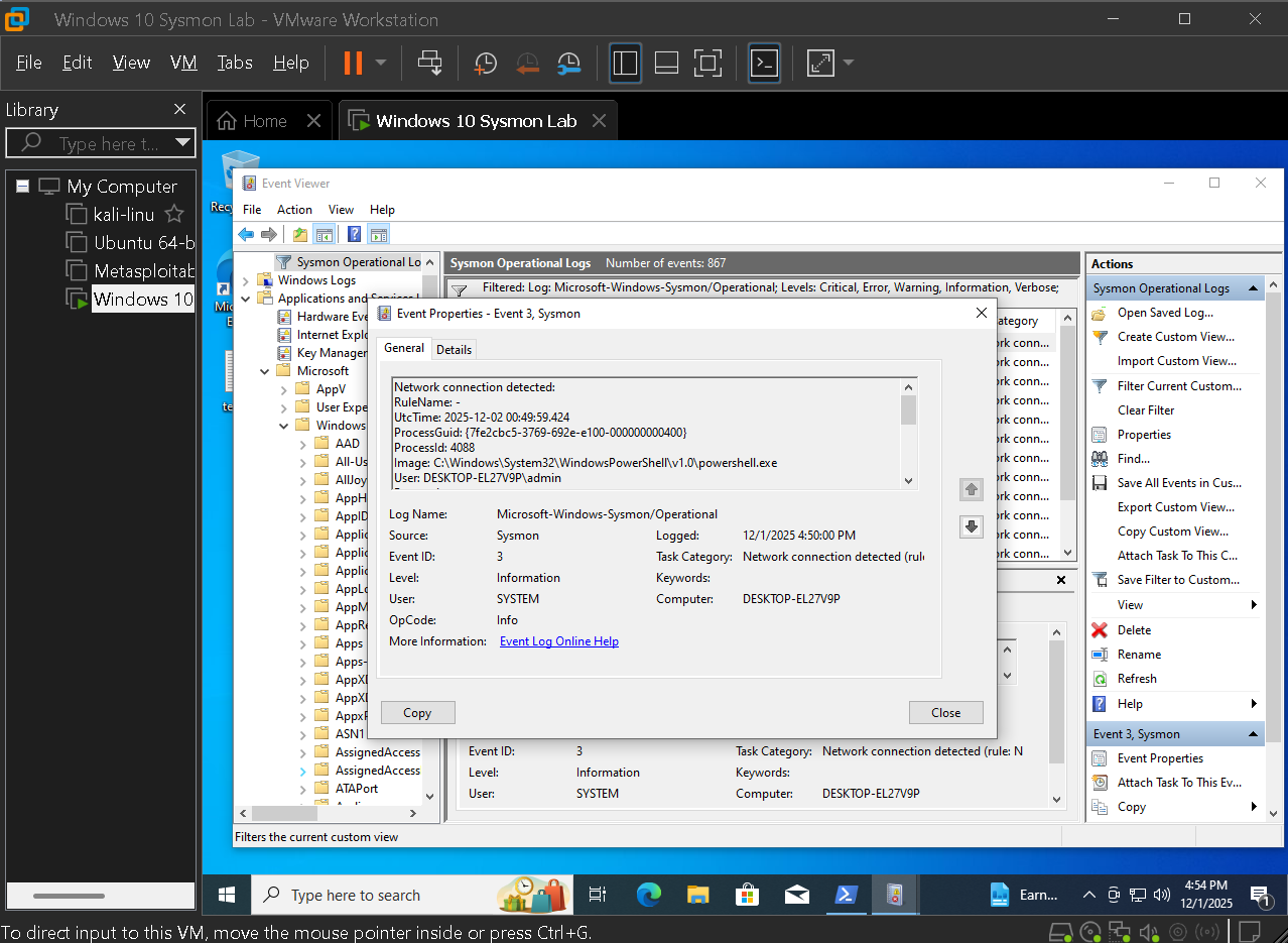 Beacon style Event ID 3 activity