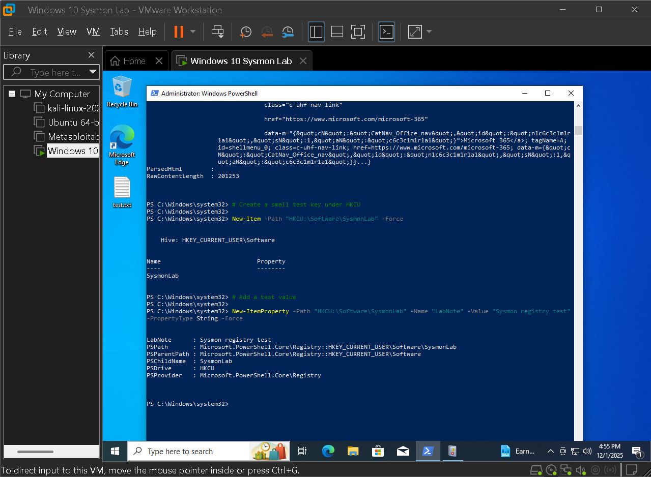 Registry value set event for persistence